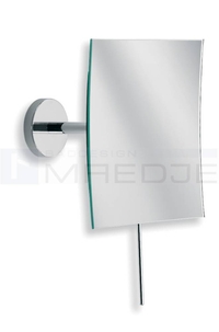 Design Wand Kosmetikspiegel "QUADRATO" 3-Fach Vergrößerung ( wirkt wie 5x ) chrom