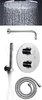 Unterputz Duschanlage "ZERO XL", Thermostat mit Umst., Brauseset mit Anschluß, 30cm Regenbrause