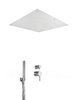 Design EDELSTAHL Unterputz Duschanlage "M8", Regenhimmel 50x50cm, Armatur mit Umsteller, Brauseset