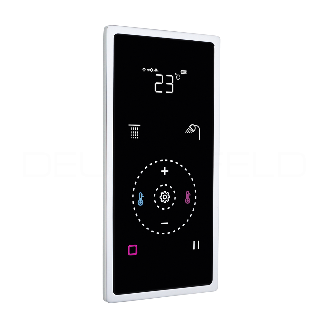 DEUSENFELD 102000WC - Unterputz Digital Thermostat Armatur, 2-Wege, Touch, WIFI, APP,  CHROM