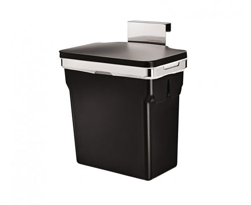 Simplehuman CW1643 - Schrank Abfalleimer, Mülleimer für Küchenschrank Badschrank, Stahlrahmen 10 L