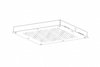 DEUSENFELD Edelstahl Decken Einbauregendusche Dusche Regenhimmel 50x50cm, Platte: weiß lackiert