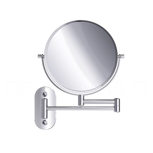 DEUSENFELD KW102C - Doppel Wand Kosmetikspiegel, 10-fach + Normalspiegel, Ø20cm, 360° schwenkbar