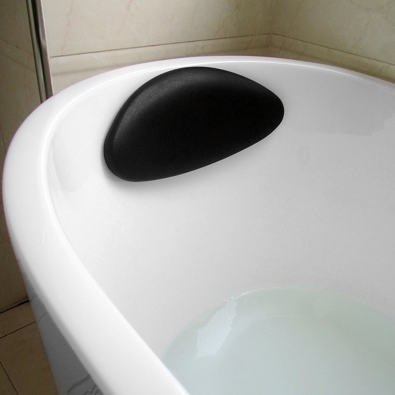 Badewannenkissen "YORO" Wannenkissen Kissen Eckig für Badewanne, schwarz, 32x14,5cm